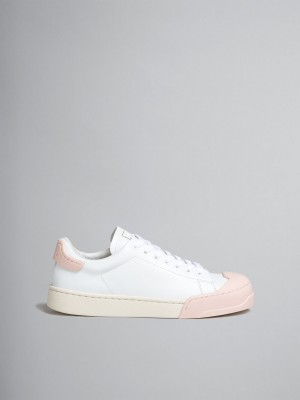 Marni Dada Bumper Sneaker Läder Vita Rosa | GSEEC46712