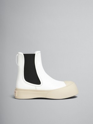 Marni Läder Pablo Chelsea Boot Vita | GSEEC60007