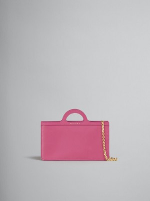 Marni Läder Tropicalia Long Wallet With Chain Rem Rosa | SEZPD32806