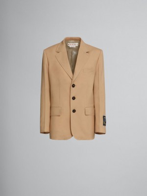 Marni Long Blazer In Beige Tropical Ull Beige | YSEVQ81305