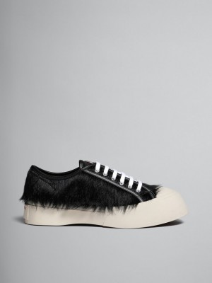 Marni Long-hair Calfskin Pablo Sneaker Svarta | XSEGW75596