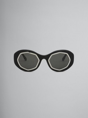 Marni Mount Brumo Acetate Svarta | ESEVG57873