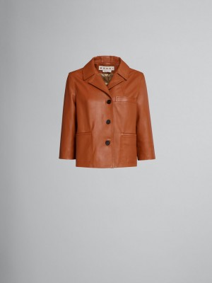 Marni Nappa Läder Jacket Bruna | SECIF48502