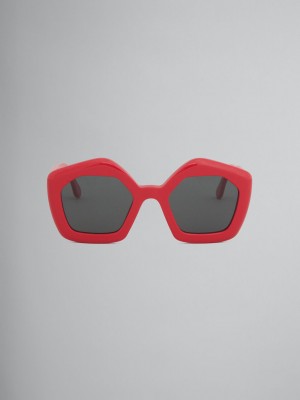 Marni Red Acetate Laughing Waters Röda | SENEJ40817