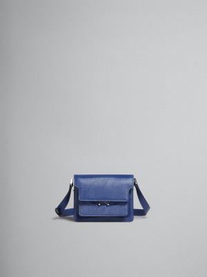 Marni Trunk Soft Mini Bag Läder Blå | SEIIZ96453