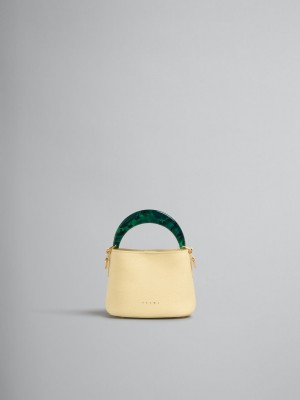 Marni Venice Mini Bucket Bag Läder Ljusgula | GSEUC90941