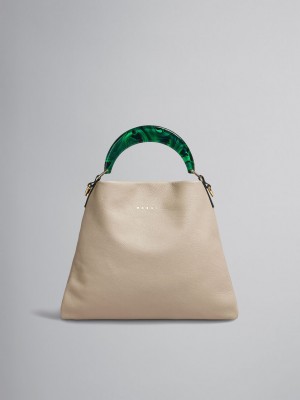 Marni Venice Small Bag Läder Beige | SEICD51370