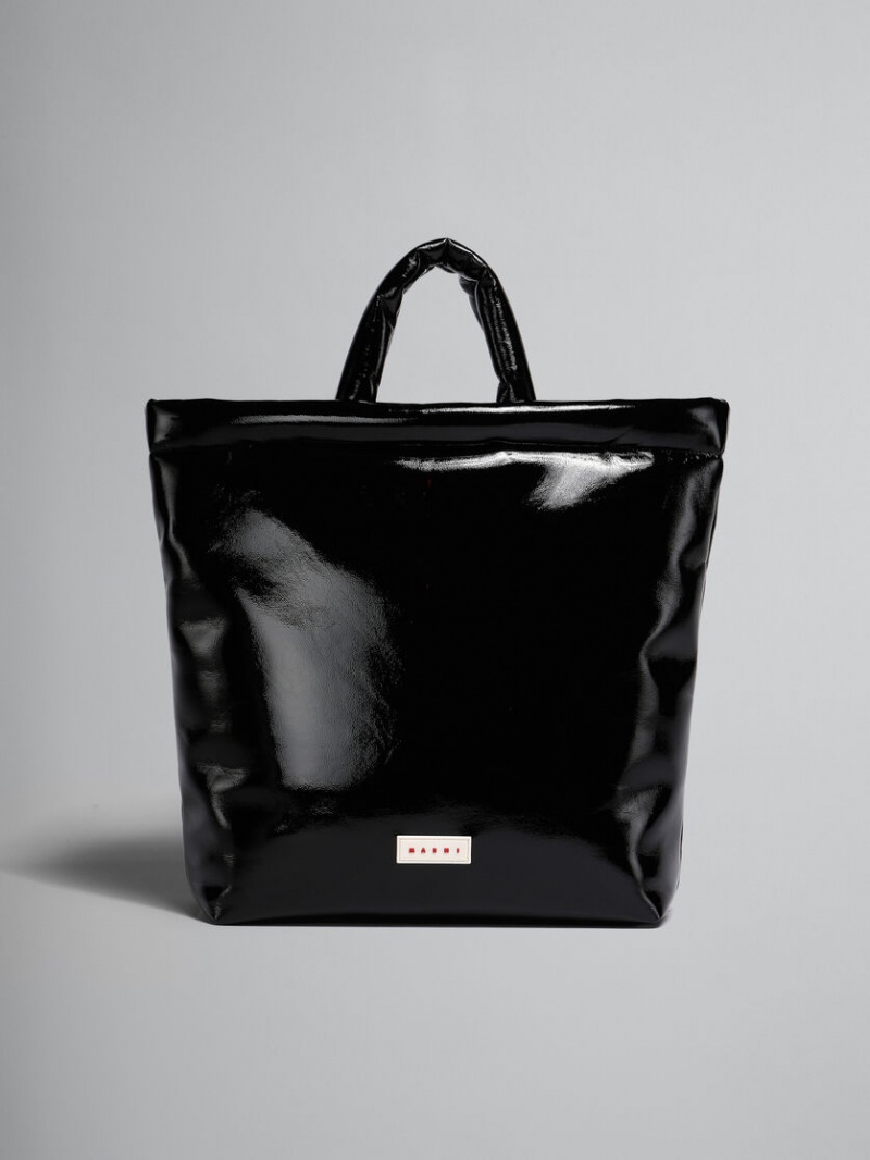 Marni Bey Tote Bag Lack Svarta | SEEAH12935