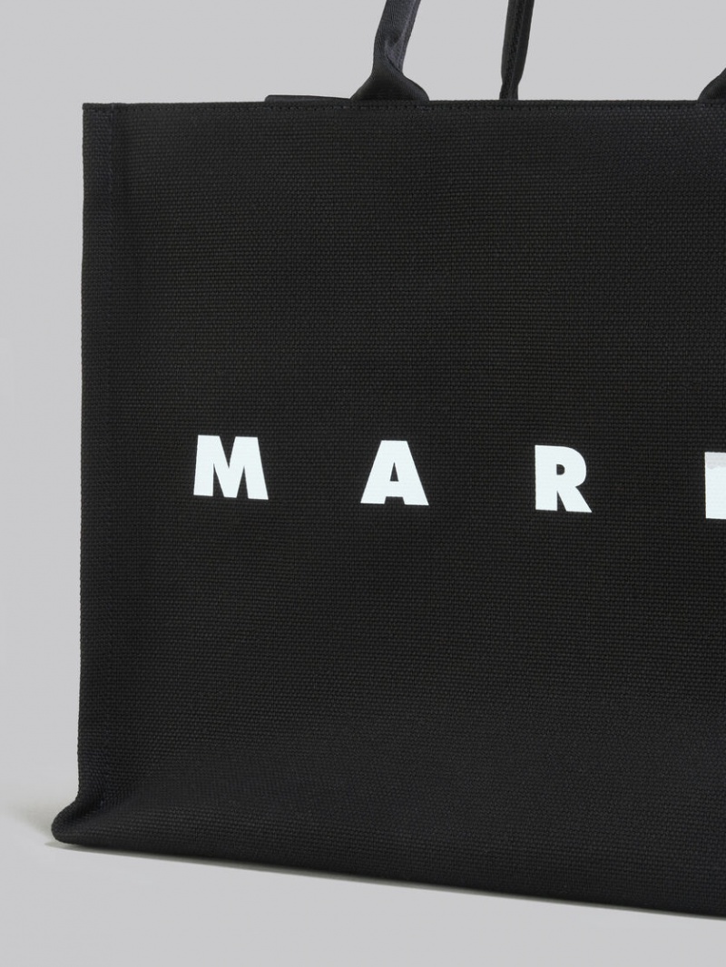 Marni Bey Tote Bag With Logo Print Svarta | MSEHR11881