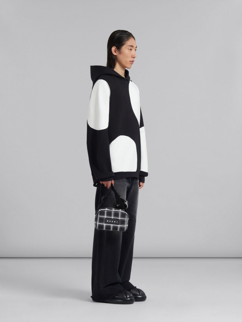 Marni Bio Bomull Hoodie With Maxi Polka Dots Svarta | MSEHR23451