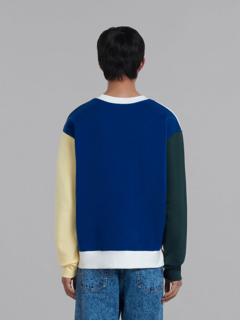 Marni Bio Bomull Sweatshirt With Multi-logo Print Olika Färger | QSEWA78818