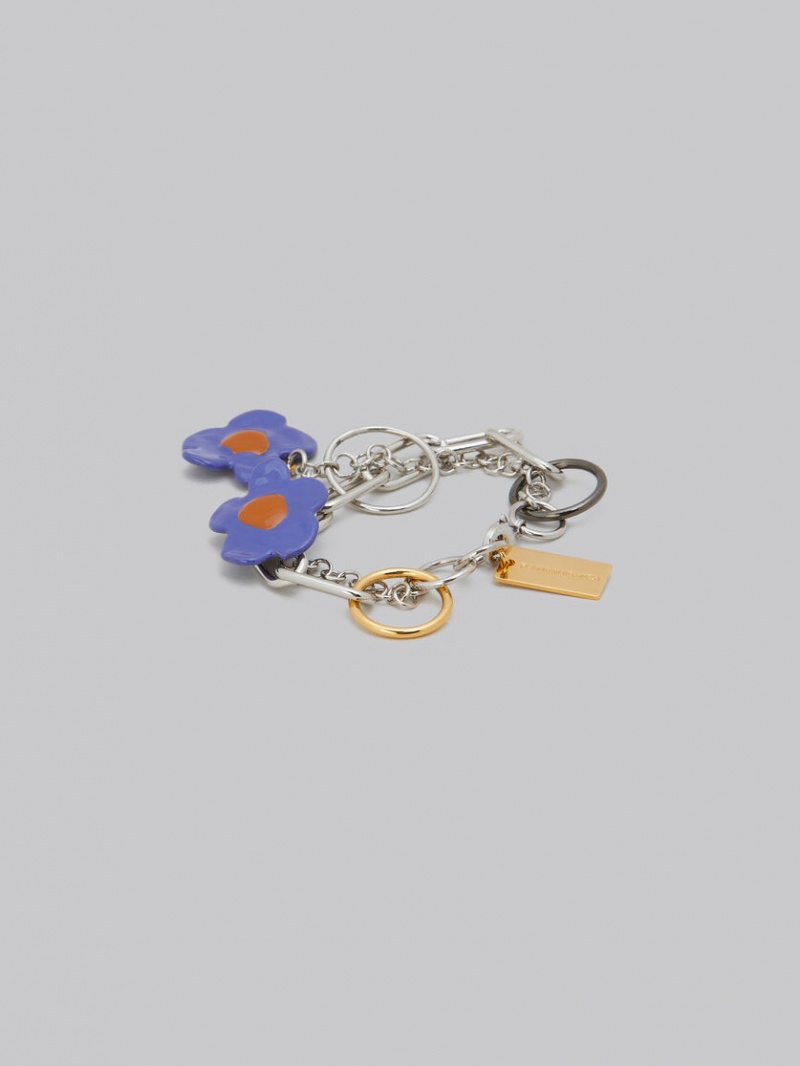 Marni Bracelet With Flowers Lila | SEIIZ14609