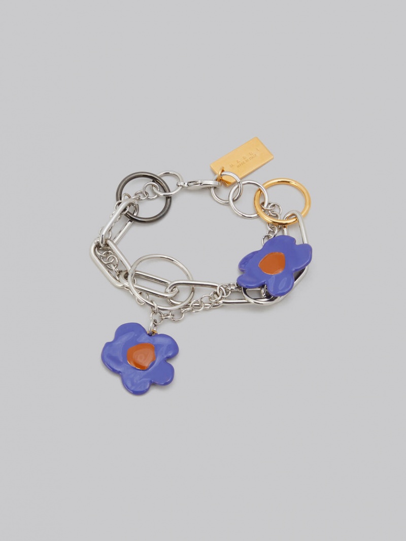 Marni Bracelet With Flowers Lila | SEIIZ14609