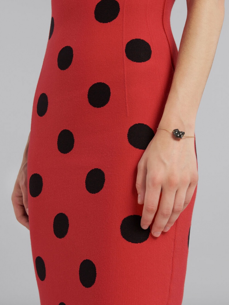 Marni Bracelet With Rhinestone Polka Dots Svarta Obsidian | YSEVQ81087