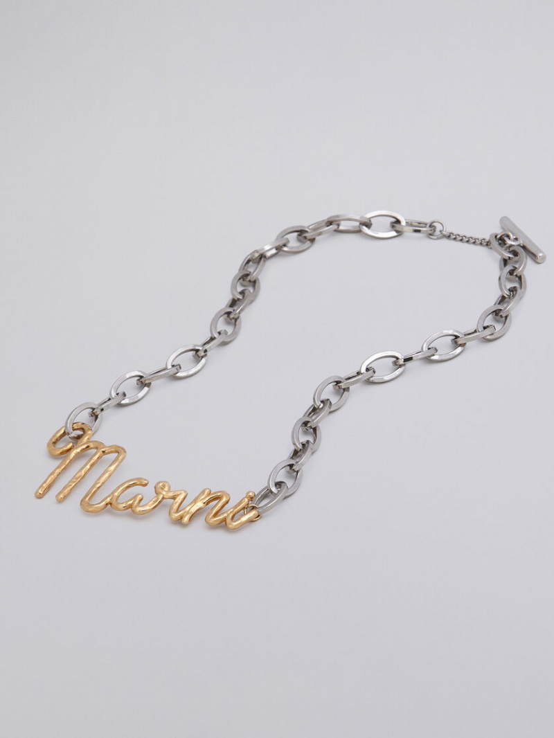 Marni Brass Marni Italic Silver Guld | FSEHY21640