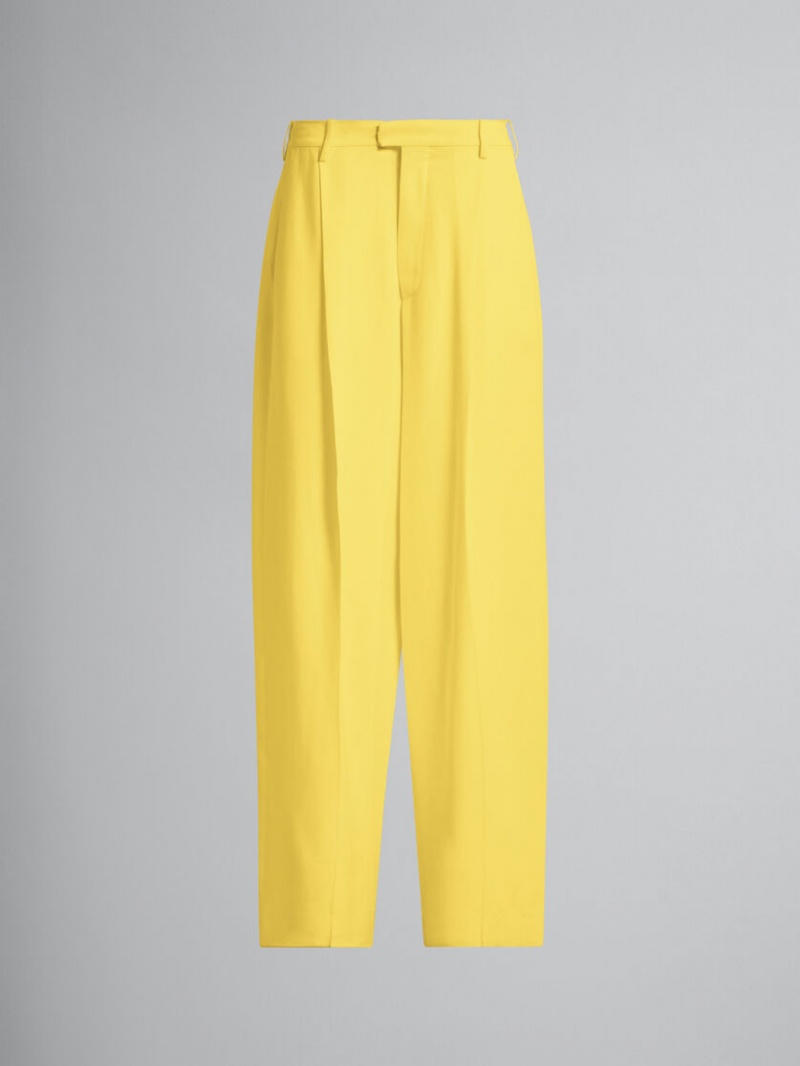 Marni Cady Tailored Trousers Gula | FSEHY38666