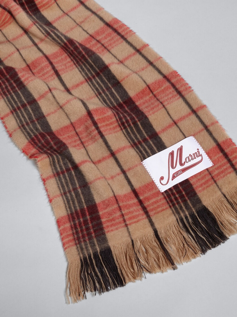 Marni Check Ull Scarf Bruna | SSEVO87052