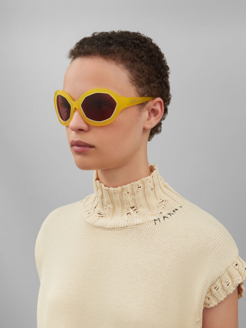 Marni Cumulus Cloud Acetate Gula | ESEVG63481