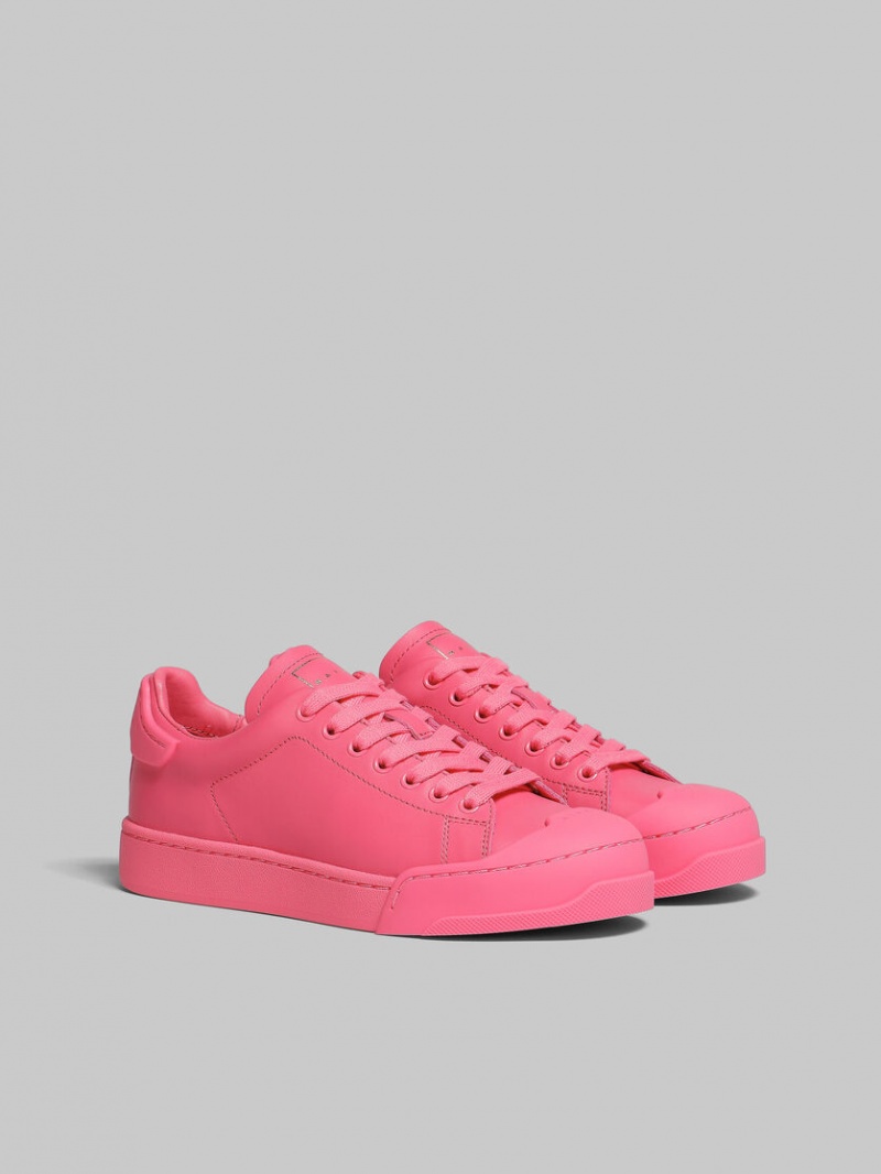 Marni Dada Bumper Sneaker Läder Fuchsia | FSEHY58309