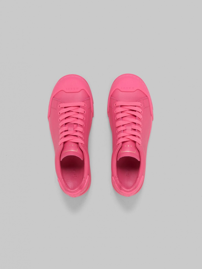 Marni Dada Bumper Sneaker Läder Fuchsia | FSEHY58309