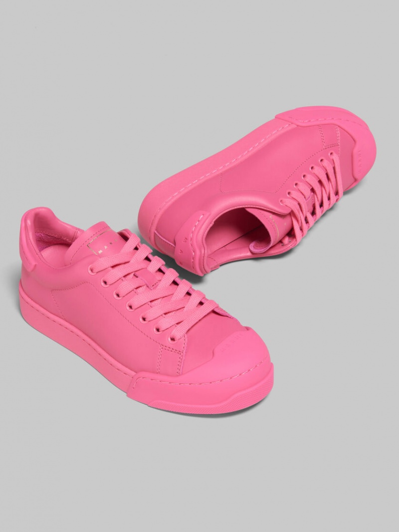 Marni Dada Bumper Sneaker Läder Fuchsia | FSEHY58309