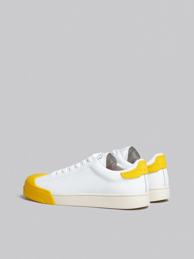 Marni Dada Bumper Sneaker Läder Vita Gula | BSESD33213