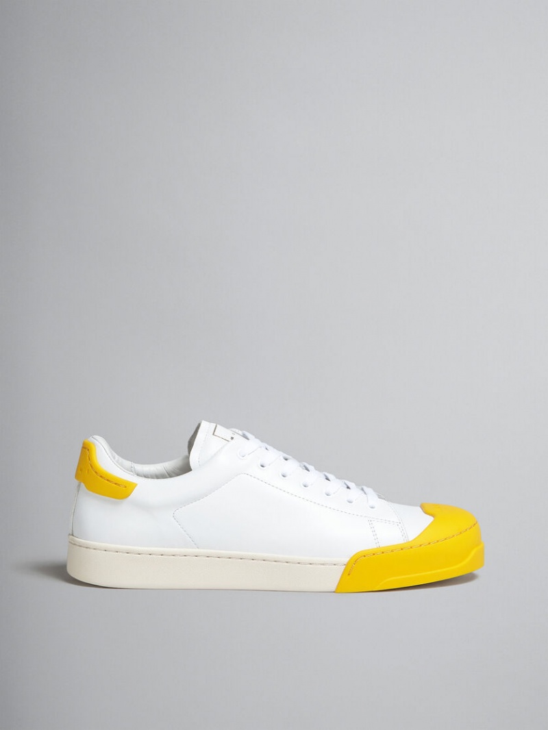 Marni Dada Bumper Sneaker Läder Vita Gula | BSESD33213