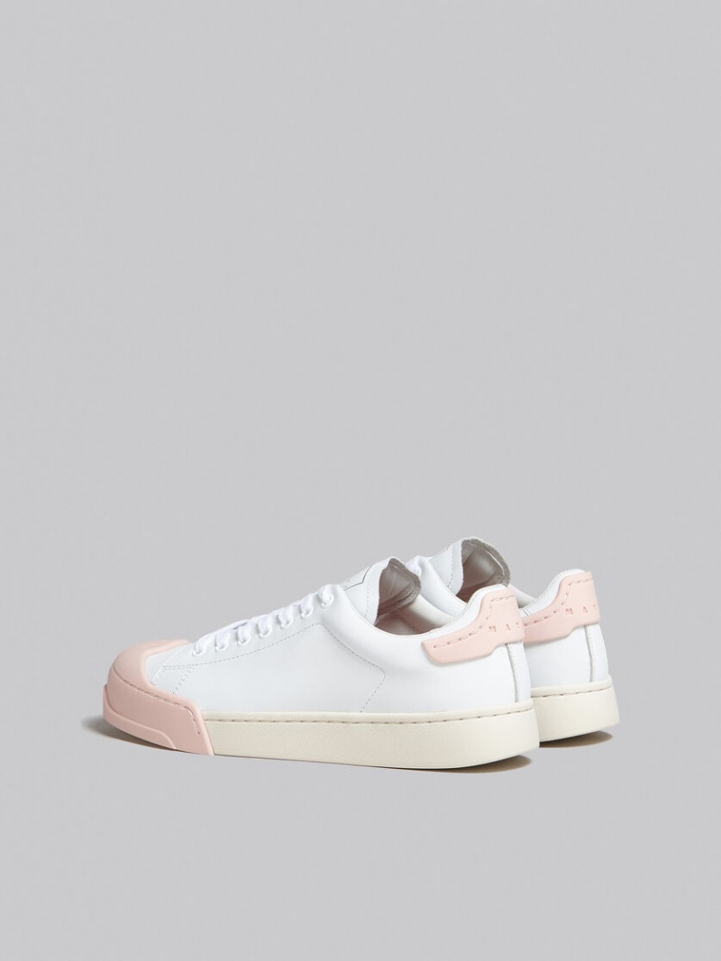 Marni Dada Bumper Sneaker Läder Vita Rosa | GSEEC46712