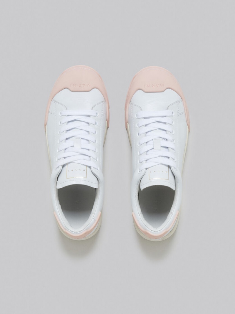 Marni Dada Bumper Sneaker Läder Vita Rosa | GSEEC46712