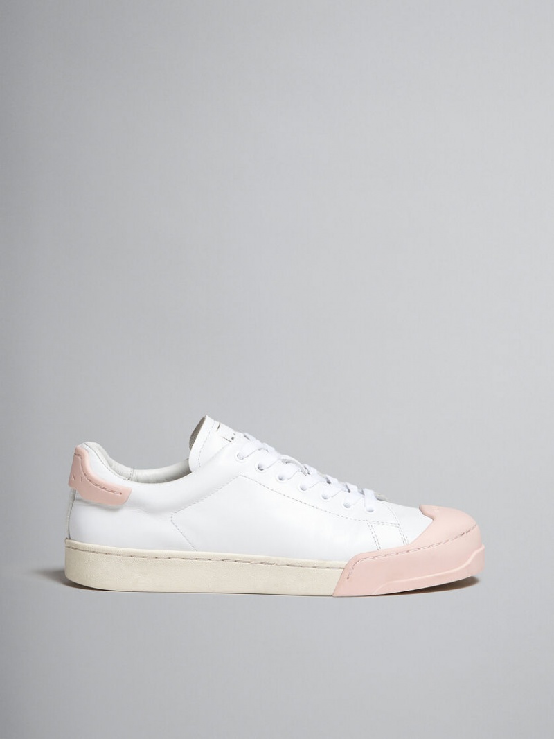 Marni Dada Bumper Sneaker Läder Vita Rosa | SEQCS20086