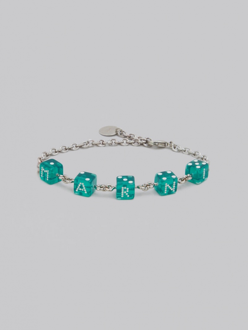 Marni Dice Charm Bracelet Gröna | FSEUI30391