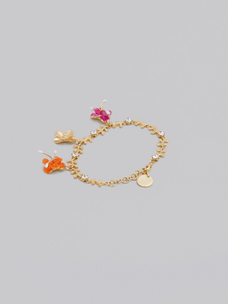 Marni Enamelled Flower Charm Bracelet Blommiga | ESEHC61013