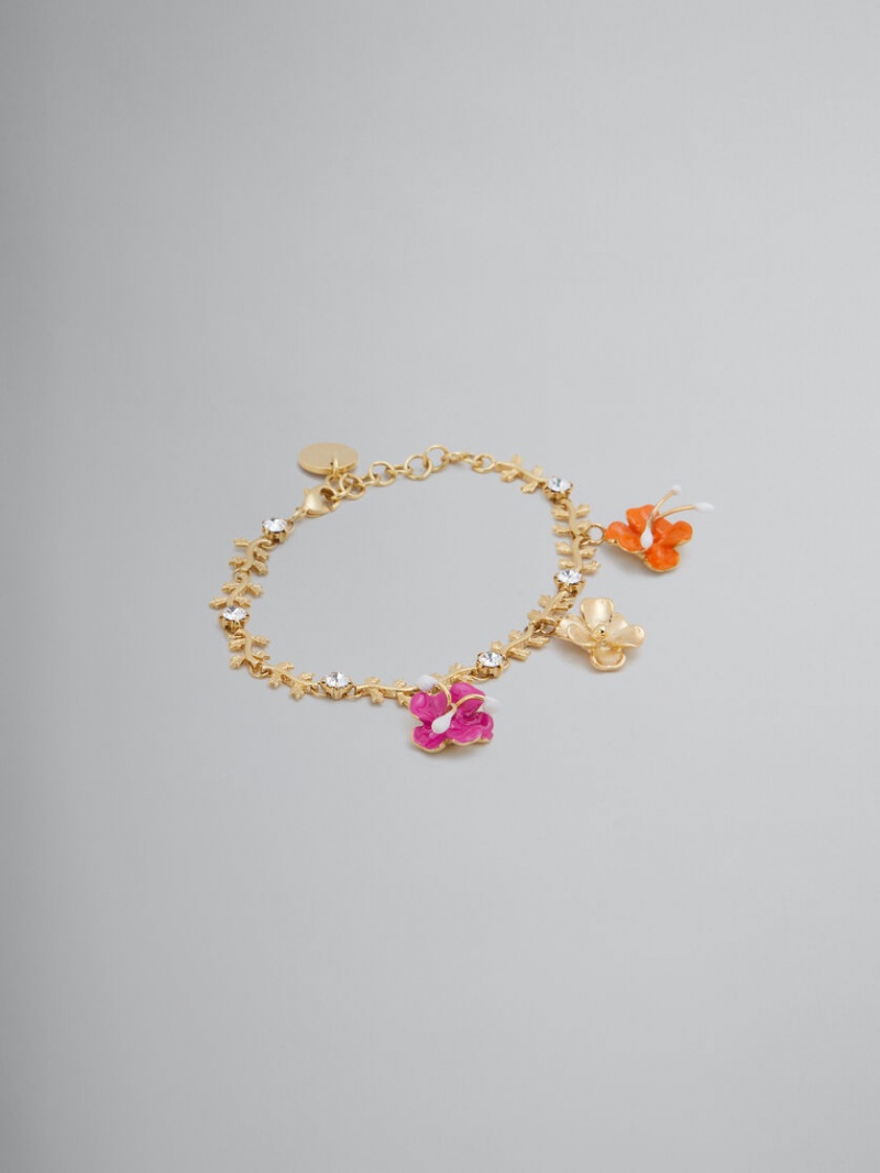 Marni Enamelled Flower Charm Bracelet Blommiga | ESEHC61013