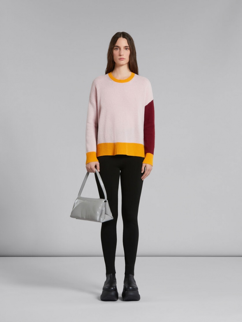 Marni Lack Prisma Shoulder Bag Grå | USEND27904