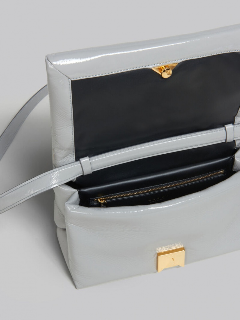 Marni Lack Prisma Shoulder Bag Grå | USEND27904