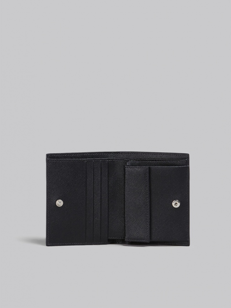 Marni Läder Bi-fold Wallet Svarta | LSETR40354