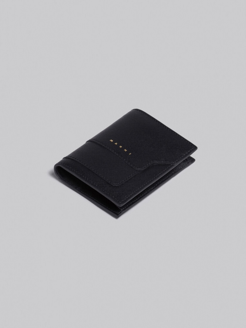 Marni Läder Bi-fold Wallet Svarta | YSEVQ52779