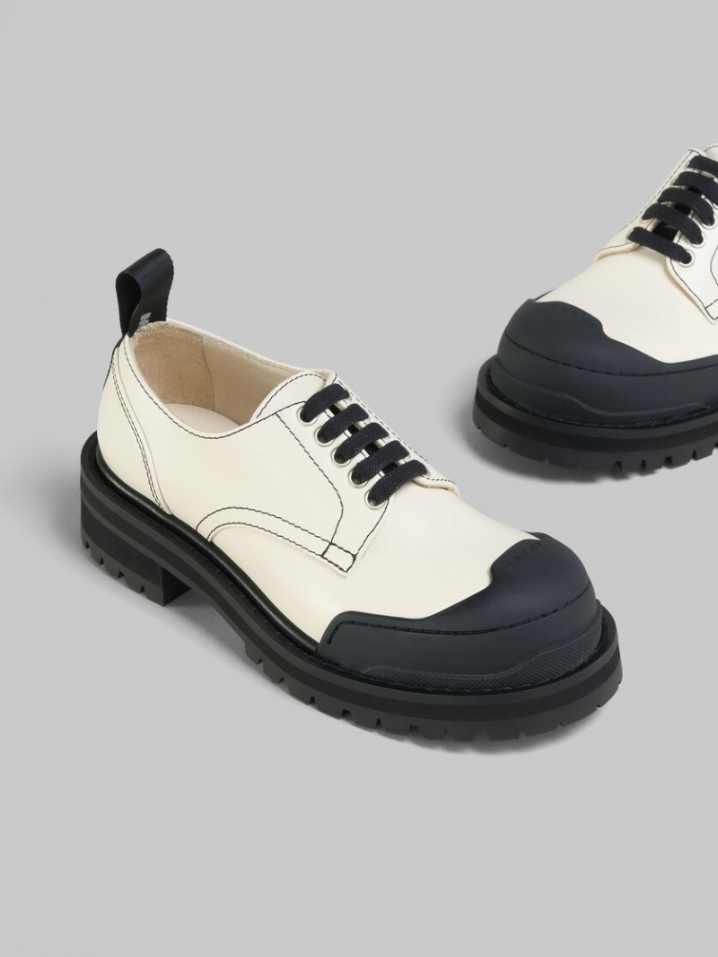 Marni Läder Dada Army Derby Shoe Vita | SEXBR22564