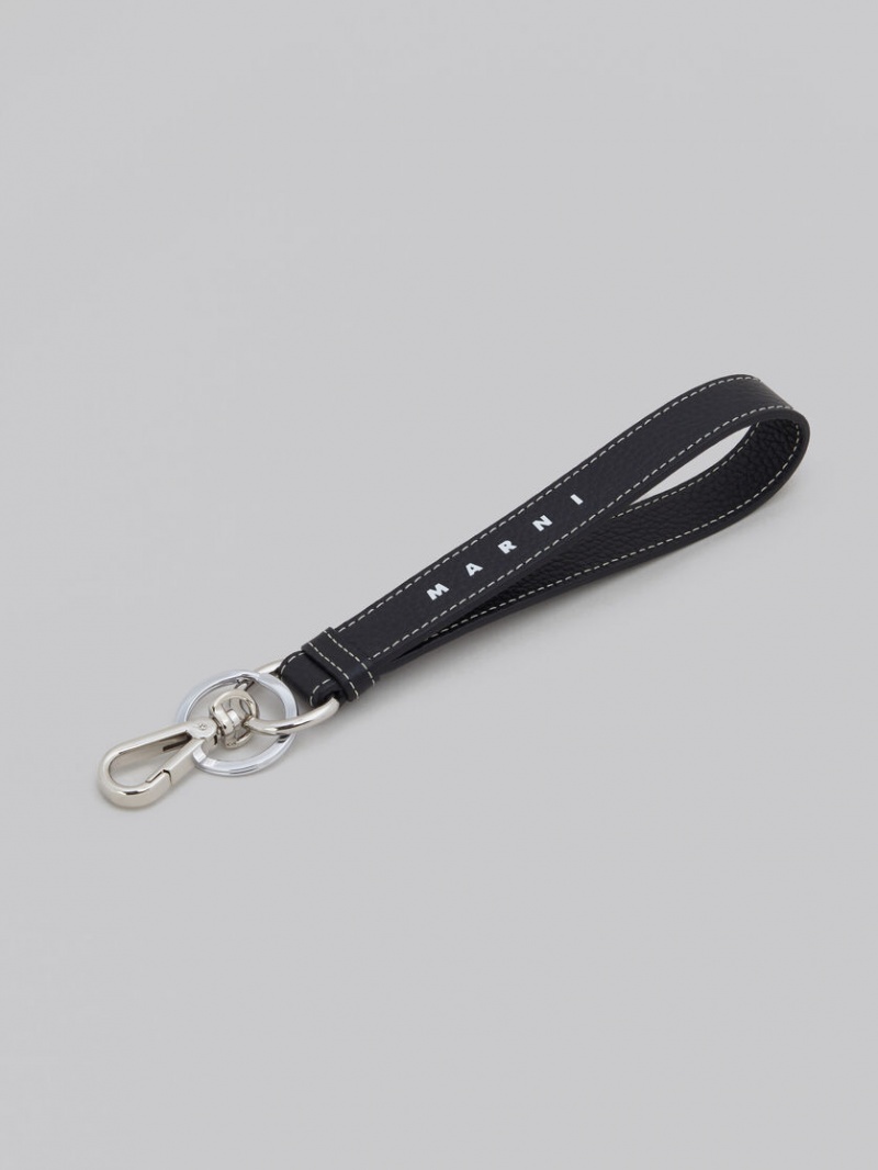 Marni Läder Keyring Svarta | YSEGT16054