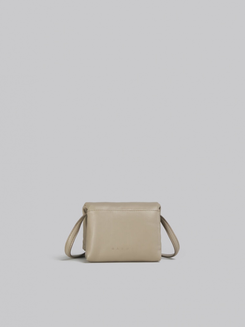 Marni Läder Mini Pouch Beige | YSEVQ29042