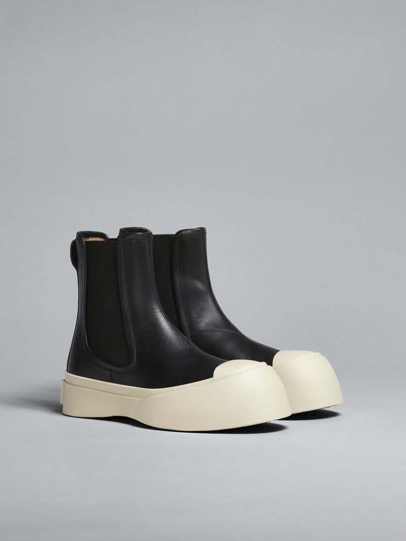 Marni Läder Pablo Chelsea Boot Svarta | SEJKU62946