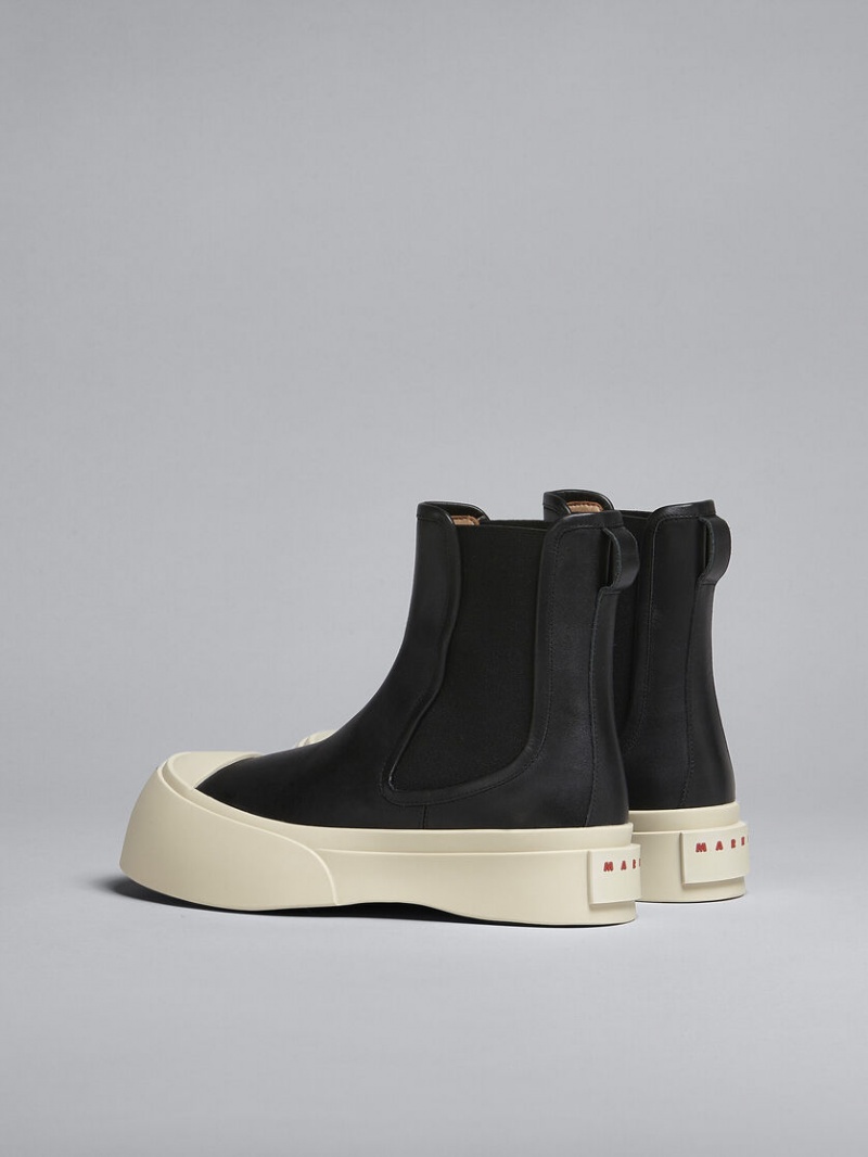 Marni Läder Pablo Chelsea Boot Svarta | SEJKU62946