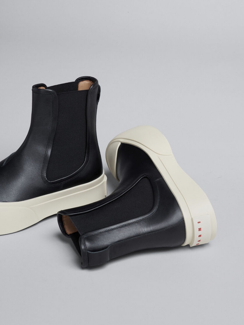 Marni Läder Pablo Chelsea Boot Svarta | SEJKU62946