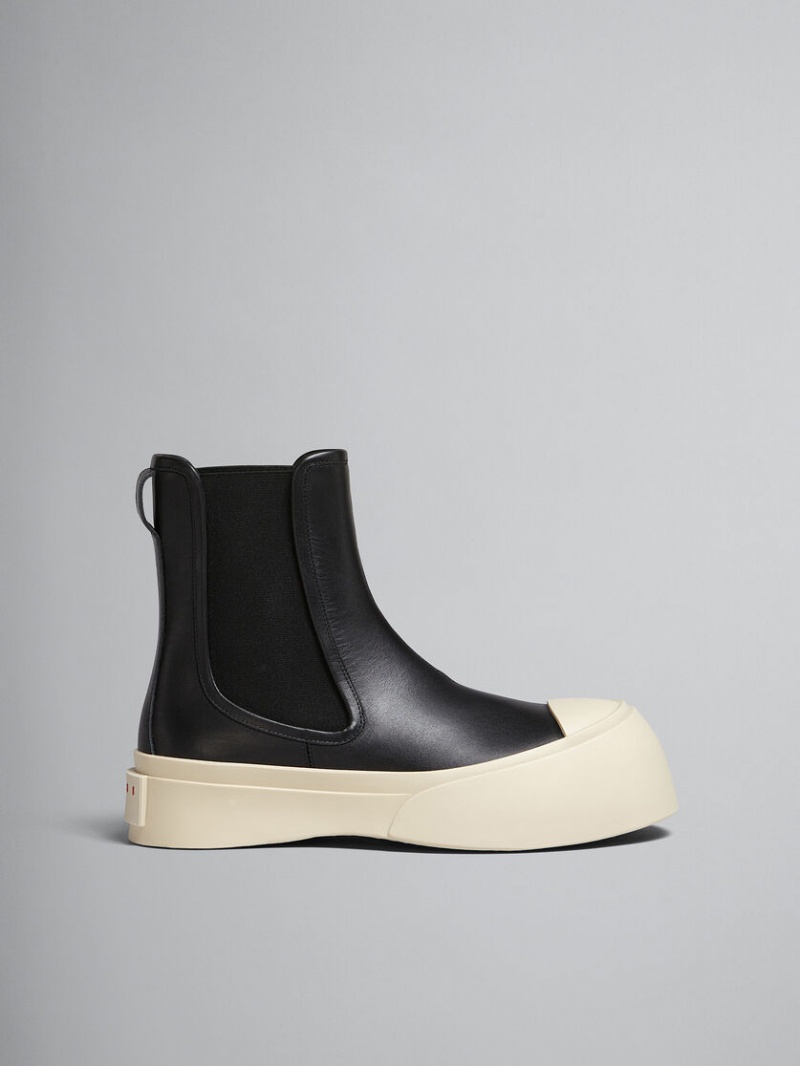 Marni Läder Pablo Chelsea Boot Svarta | SEJKU62946