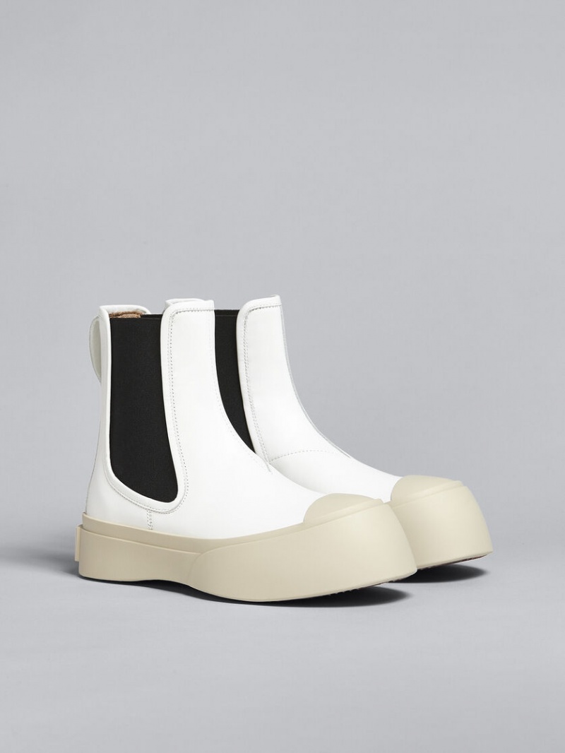 Marni Läder Pablo Chelsea Boot Vita | GSEEC60007