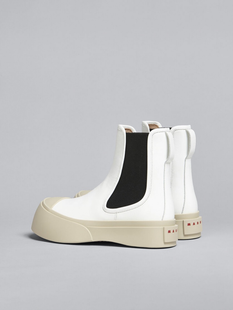 Marni Läder Pablo Chelsea Boot Vita | GSEEC60007