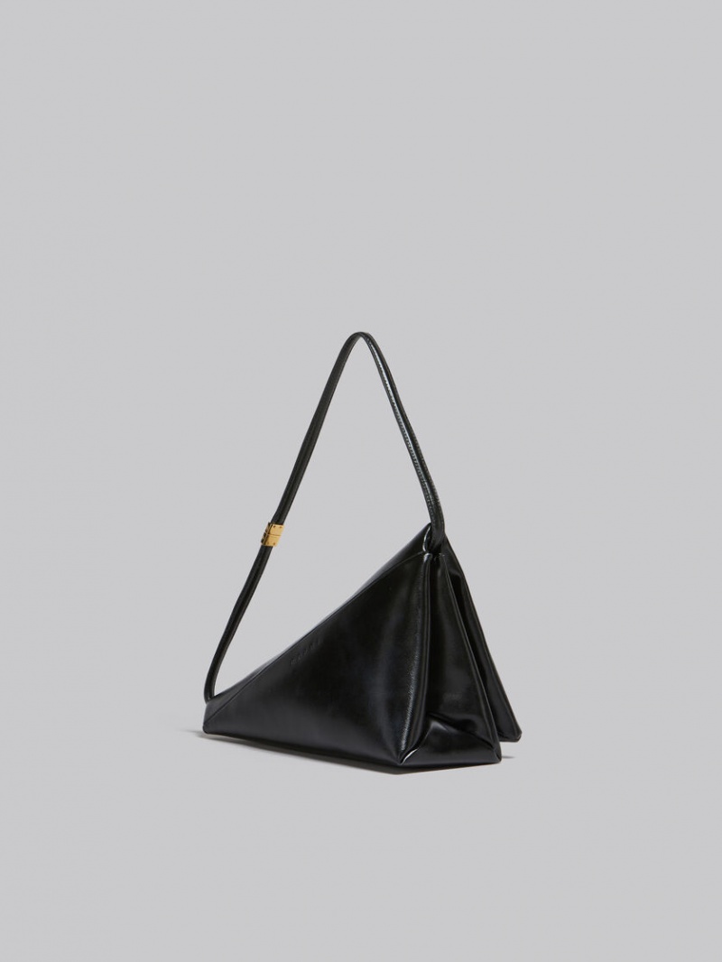 Marni Läder Prisma Triangle Bag Svarta | BSESD52340