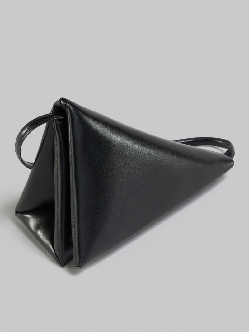 Marni Läder Prisma Triangle Bag Svarta | BSESD52340