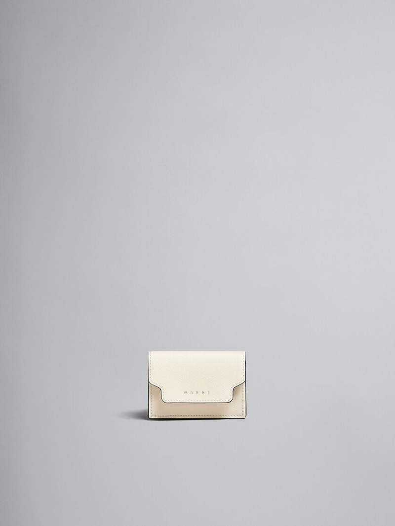 Marni Läder Tri-fold Wallet Vita | TSEWZ98564