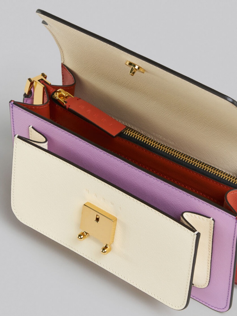 Marni Lilac Saffiano Läder Ew Trunk Bag Lila | SEJZR55699